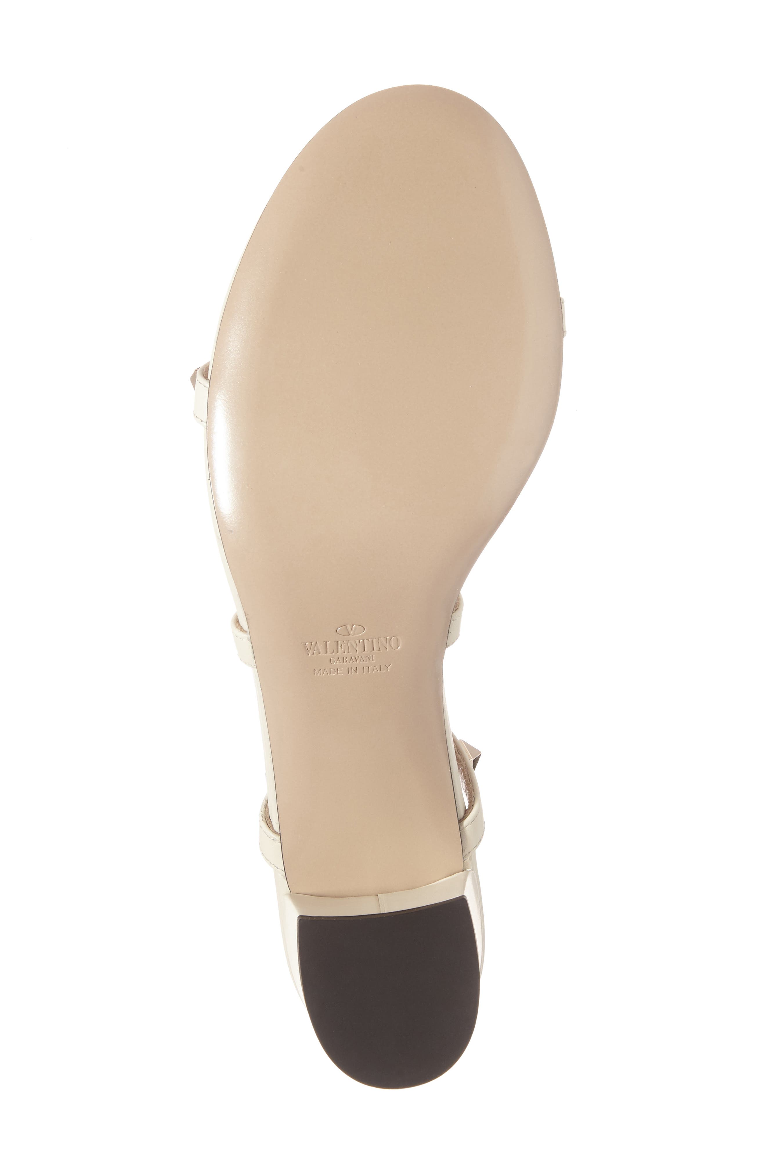 Rockstud Slide Sandal, Alternate, color, IVORY LEATHER