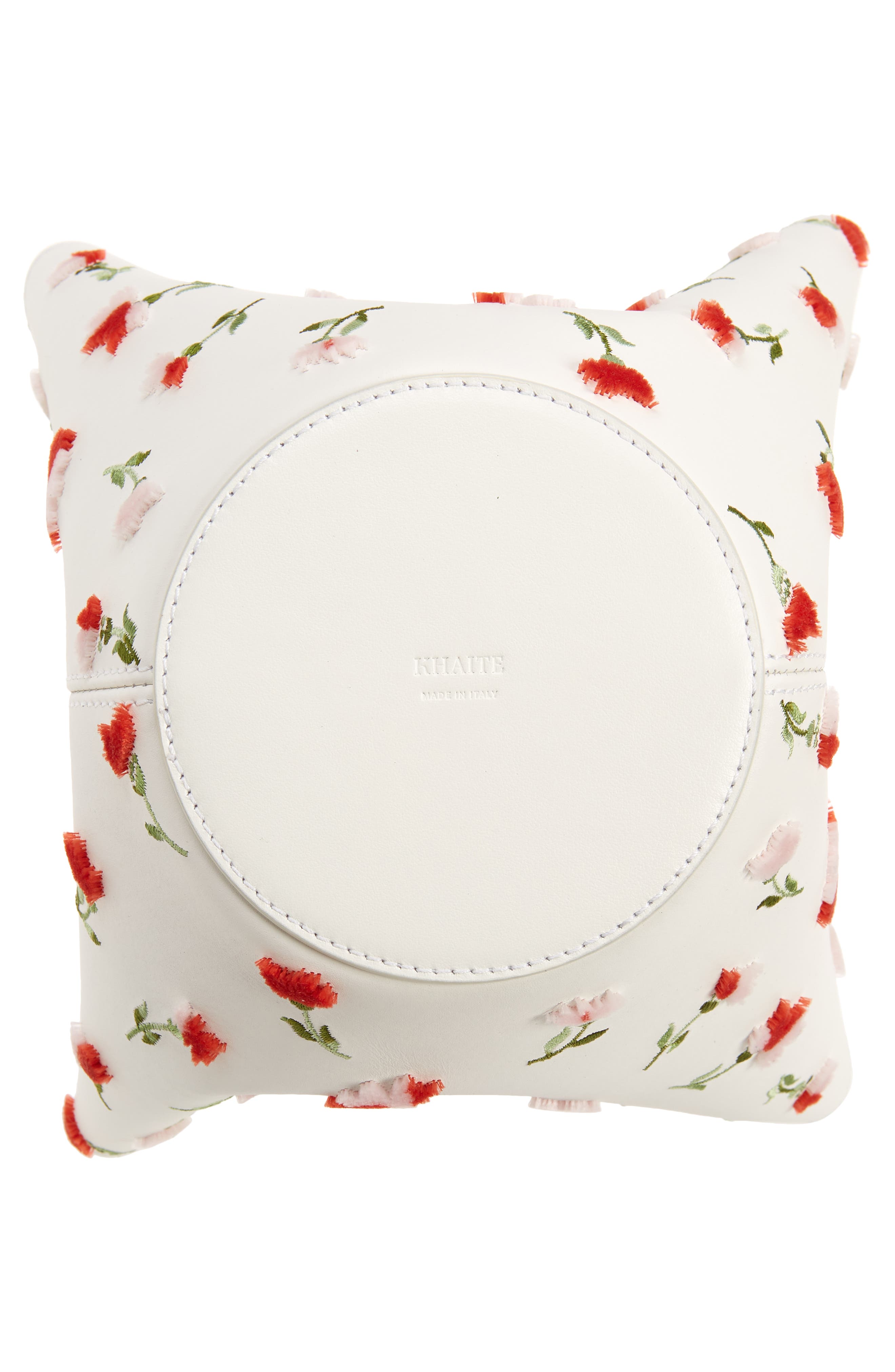 Khaite Mini Lotus Floral Embroidered Leather Tote, Alternate, color, 