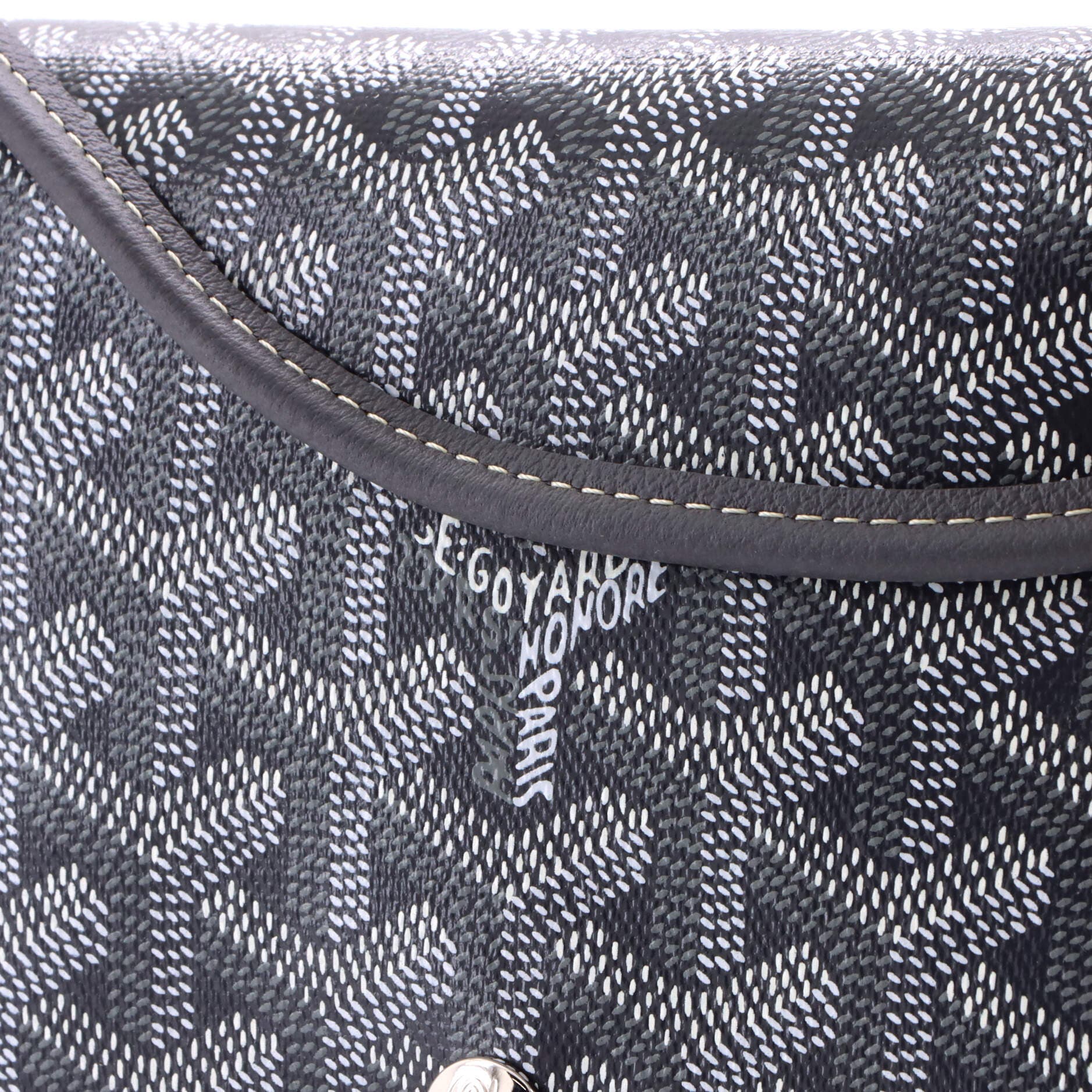 Pre-Owned Goyard Plumet Clutch Wallet Coated Canvas, Alternate, color, Gray