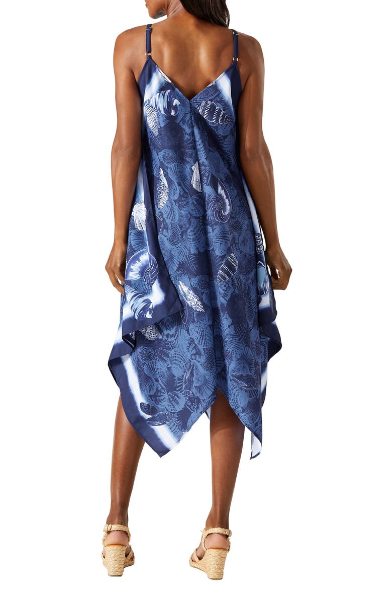 Tommy Bahama Sea Treasures Scarf Cover-Up Dress, Alternate, color, Mare Navy