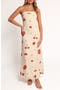 Adela Printed Strapless Maxi Dress