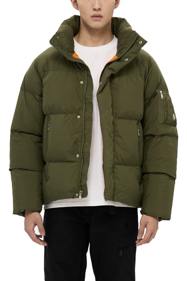 Leverett Cropped Down puffer, Main, color, Green