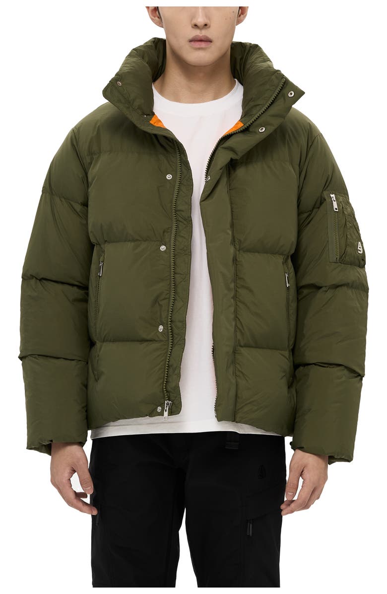 AlphaStyle Leverett Cropped Down puffer, Main, color, Green