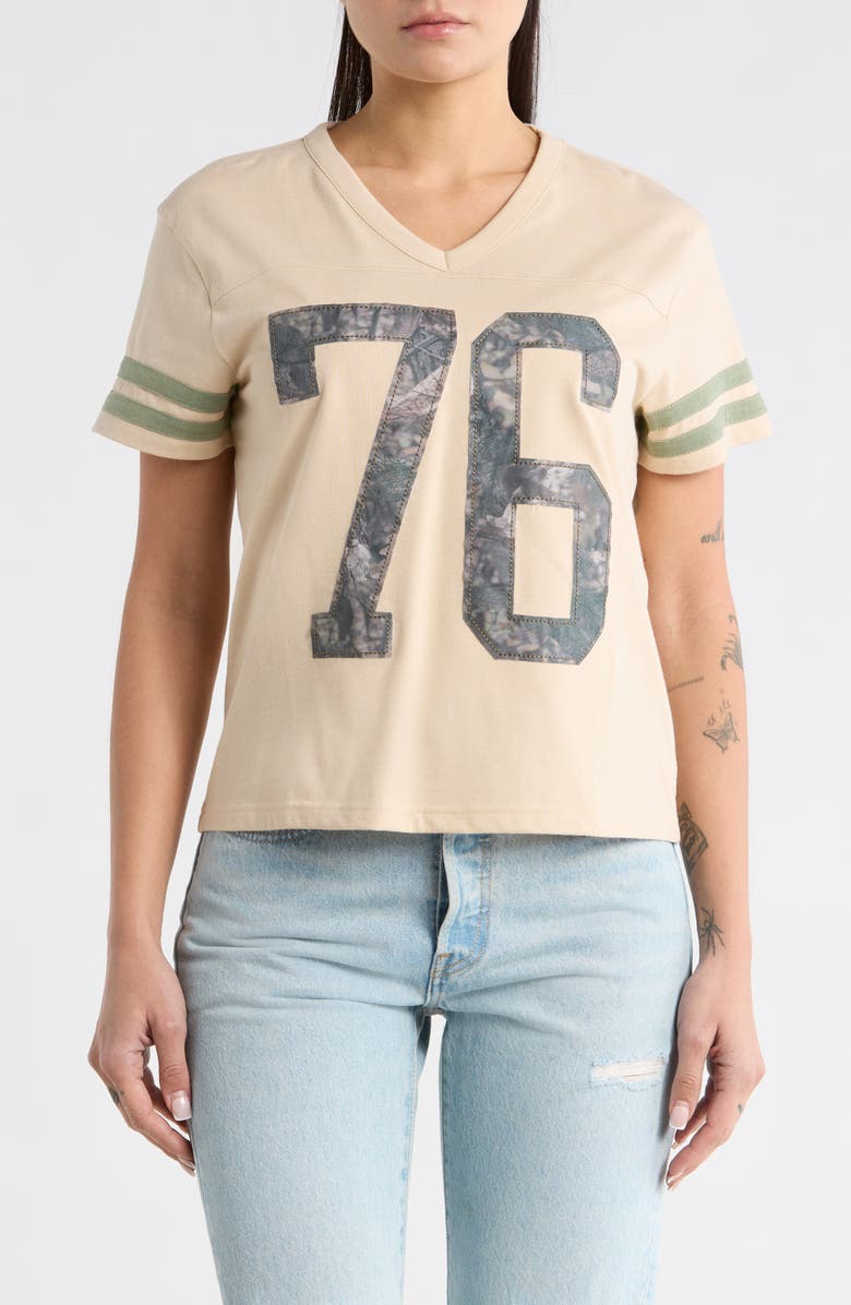 Ripple Junction 76 Varsity T-Shirt, Main, color, Sand