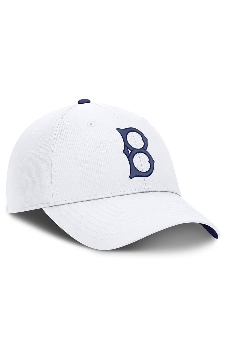 Nike Men's Nike White Brooklyn Dodgers Cooperstown Collection Club Dri-FIT Adjustable Hat, Alternate, color, White