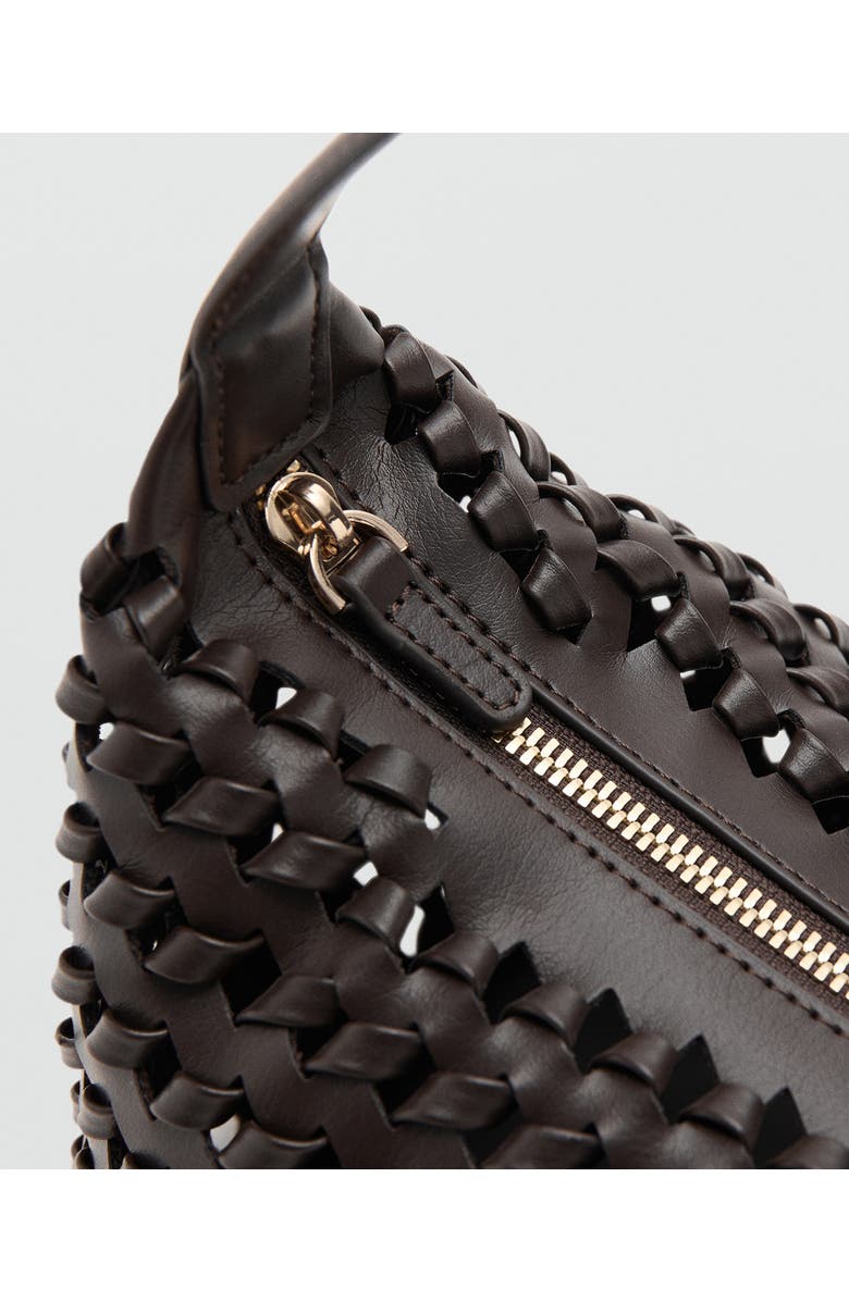 MANGO Braided Faux Leather Shoulder Bag, Alternate, color,