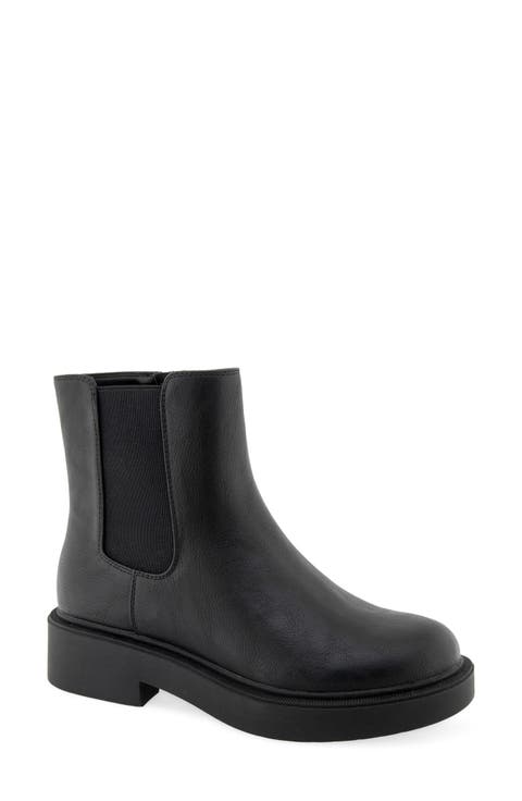 Ronnie Faux Leather Combat Boot