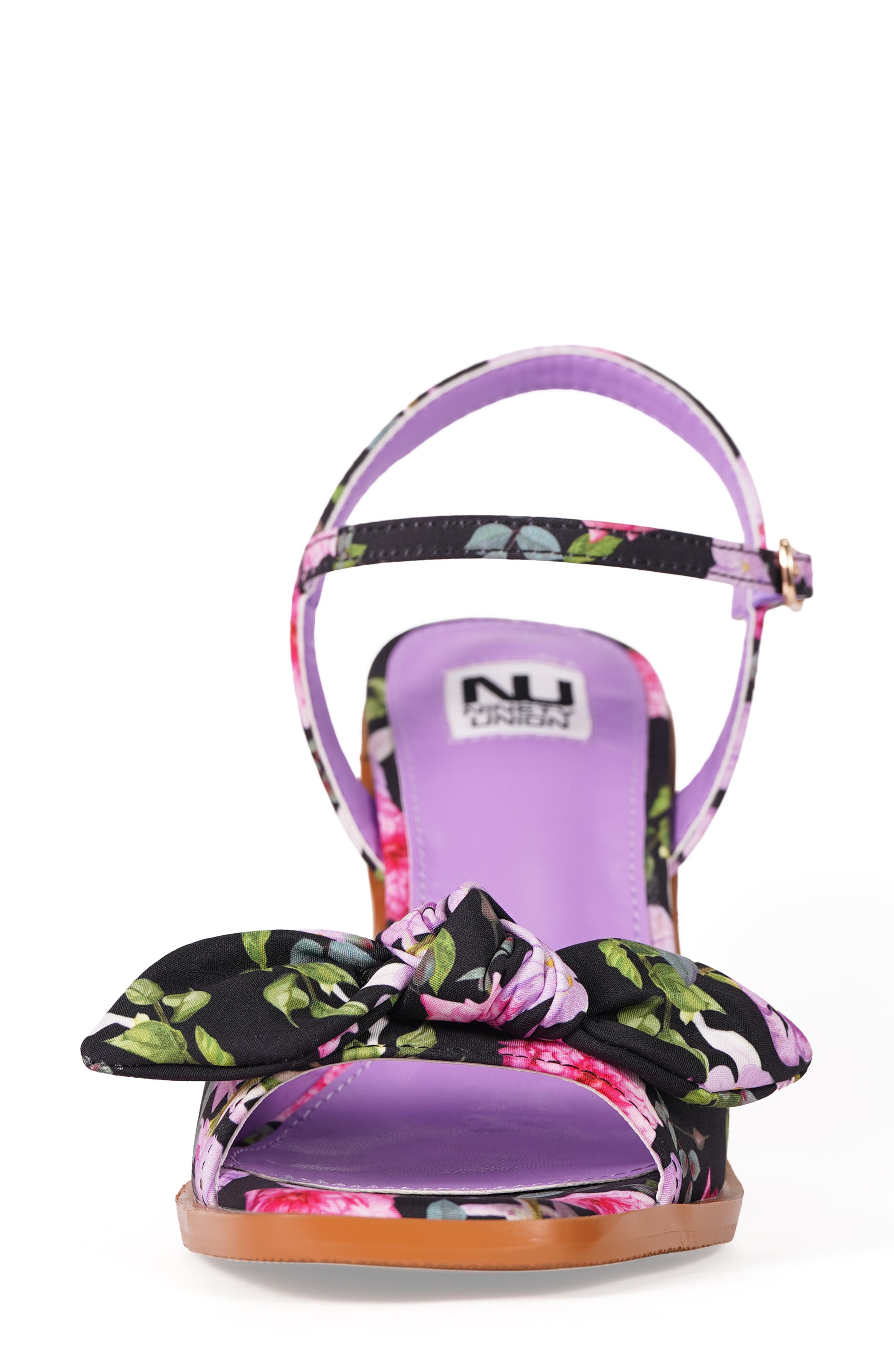 Nora Bow Ankle Strap Sandal, Alternate, color, LAVENDER MUL