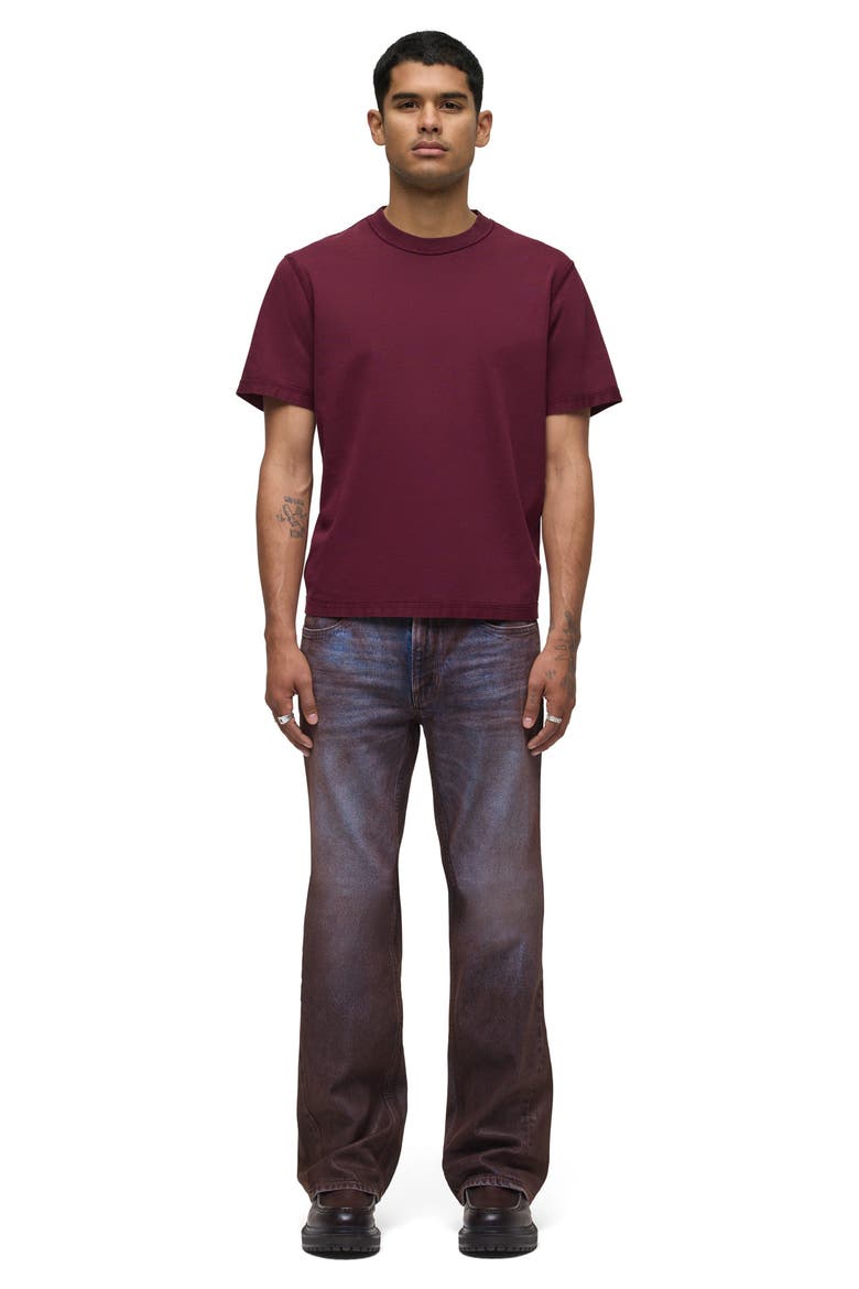 Walker Kick Flare Jeans, Alternate, color, COATED PORT