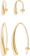 Nordstrom Set of 2 Teardrop Threader Earrings
