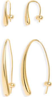 Nordstrom Set of 2 Teardrop Threader Earrings