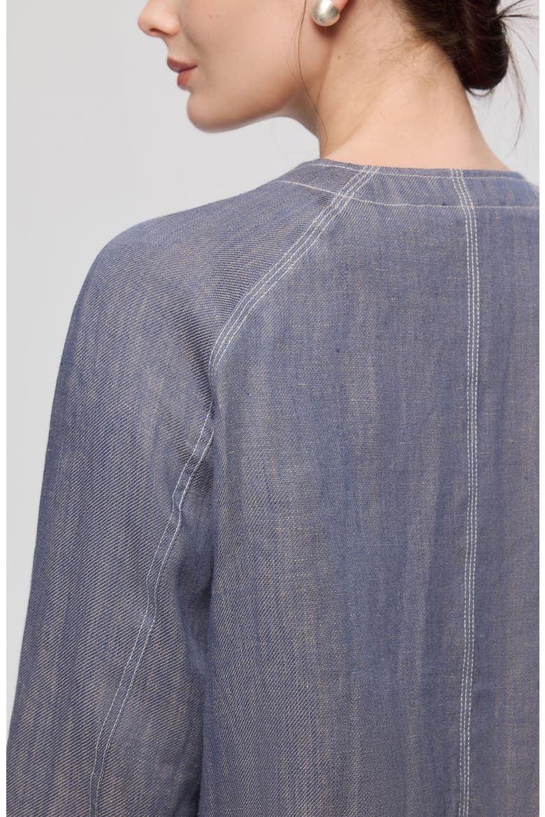 Mira Boxy Jacket, Alternate, color, Steel Blue