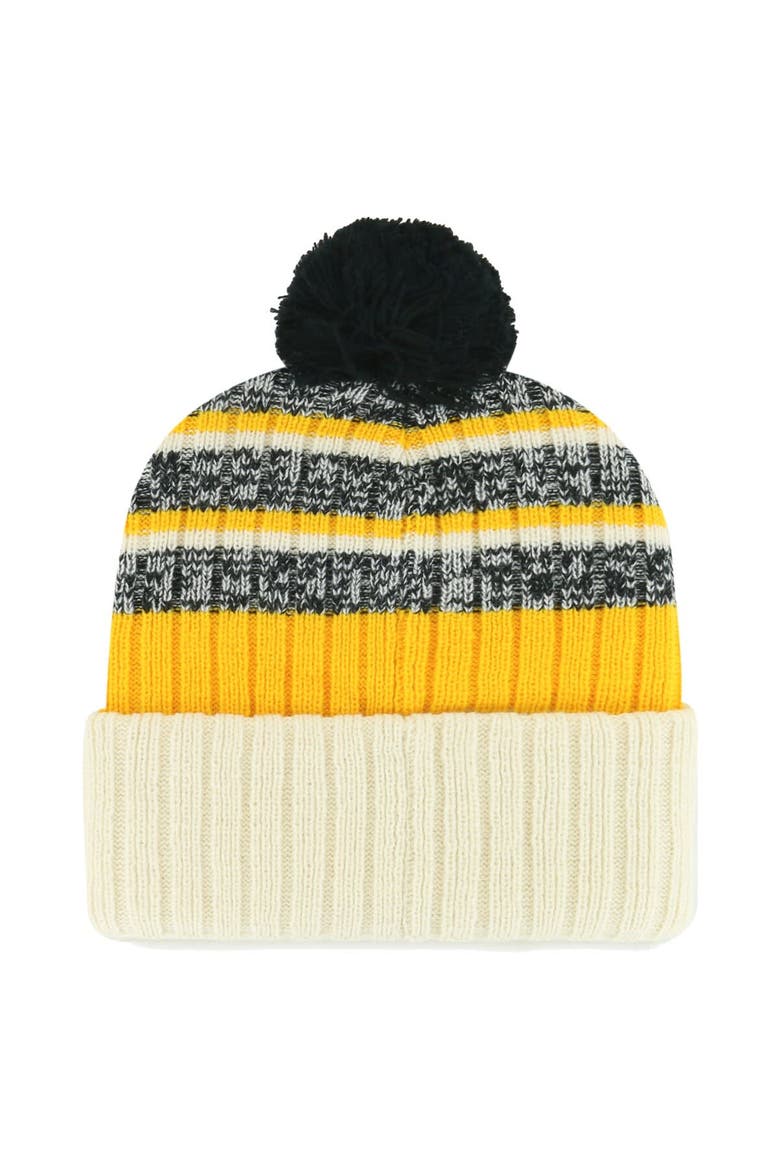 Men's '47 Natural Pittsburgh Pirates Tavern Cuffed Knit Hat with Pom, Alternate, color, Natural