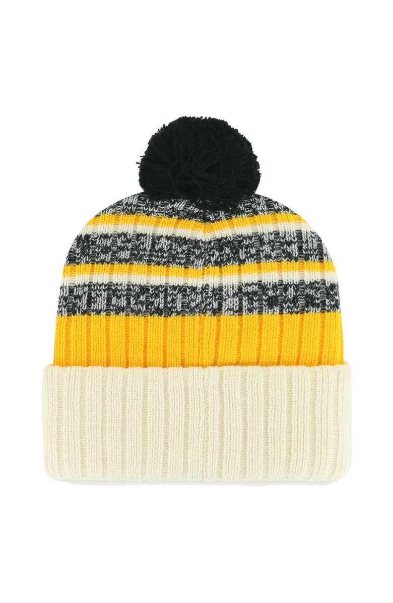 '47 Men's '47 Natural Pittsburgh Pirates Tavern Cuffed Knit Hat with Pom, Alternate, color, Natural