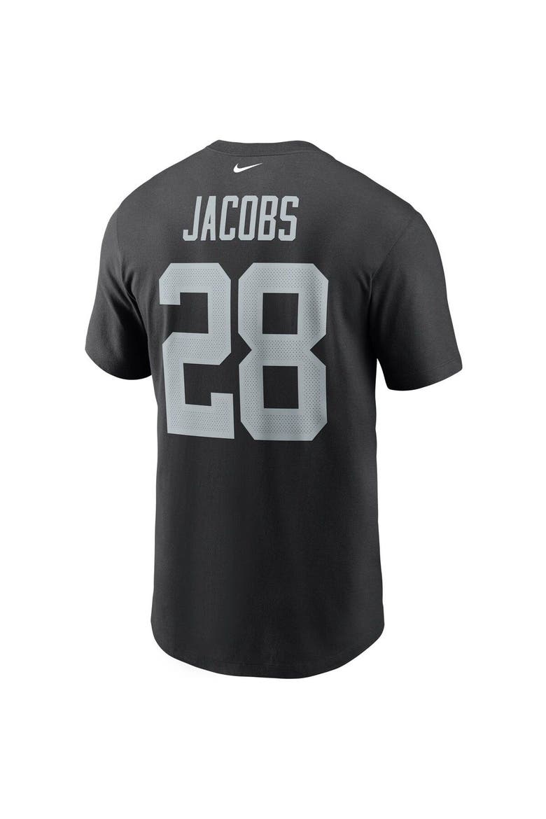 Men's Nike Josh Jacobs Black Las Vegas Raiders Name & Number T-Shirt, Alternate, color, BLACK