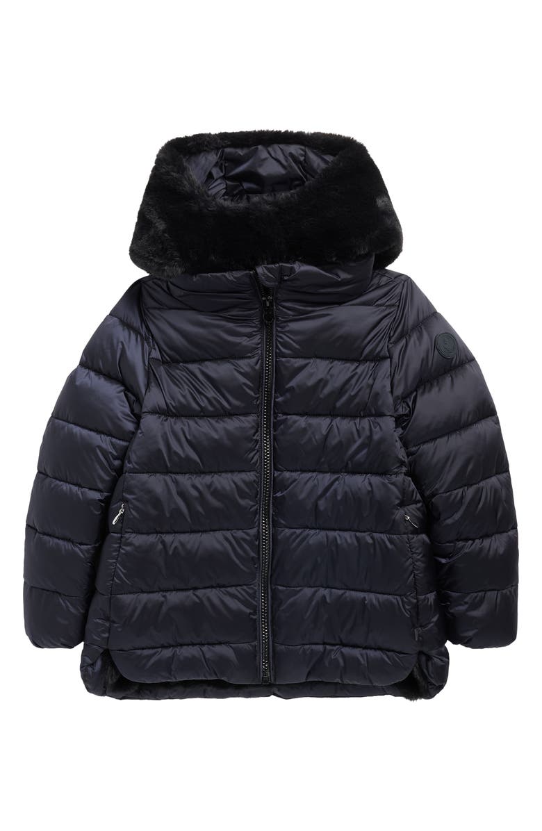 Save The Duck Kids' Faye Quilted Jacket, Main, color, Black