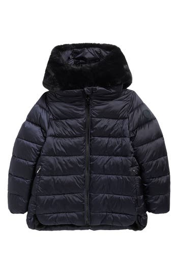 Save The Duck Kids' Faye Quilted Jacket In Black