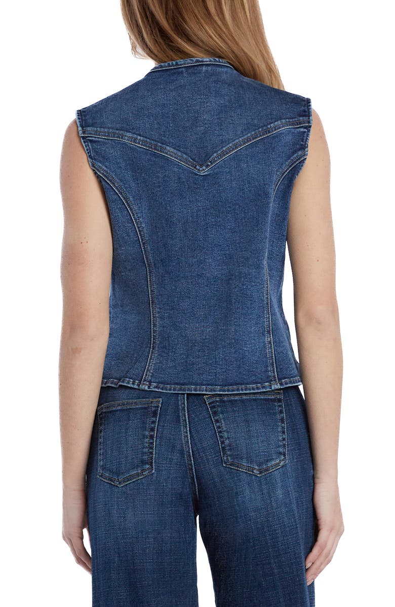 Wash Lab Denim Fitted Denim Vest, Alternate, color, 