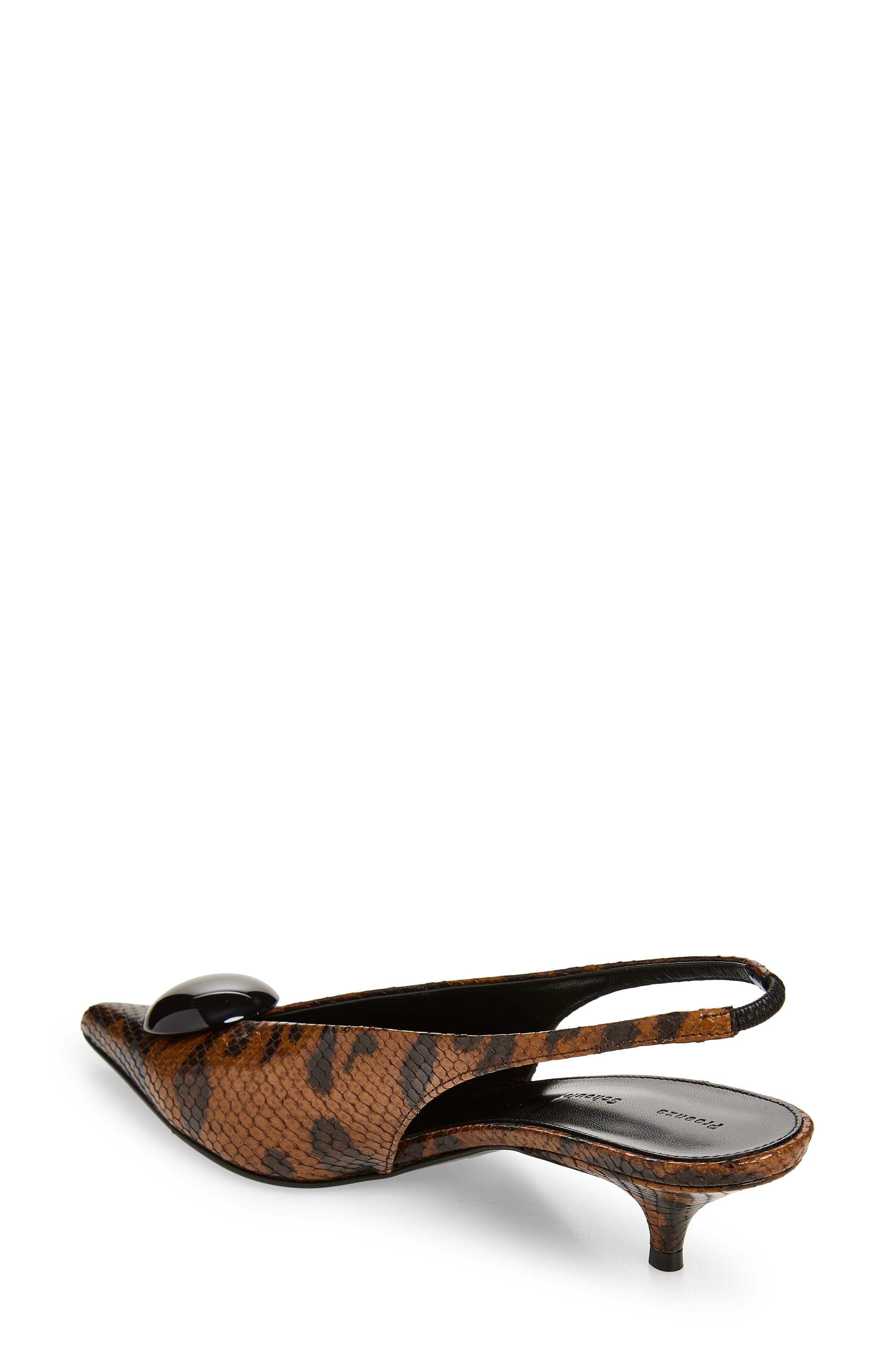 Dome Slash Slingback Pump, Alternate, color, OCHRE MULTI