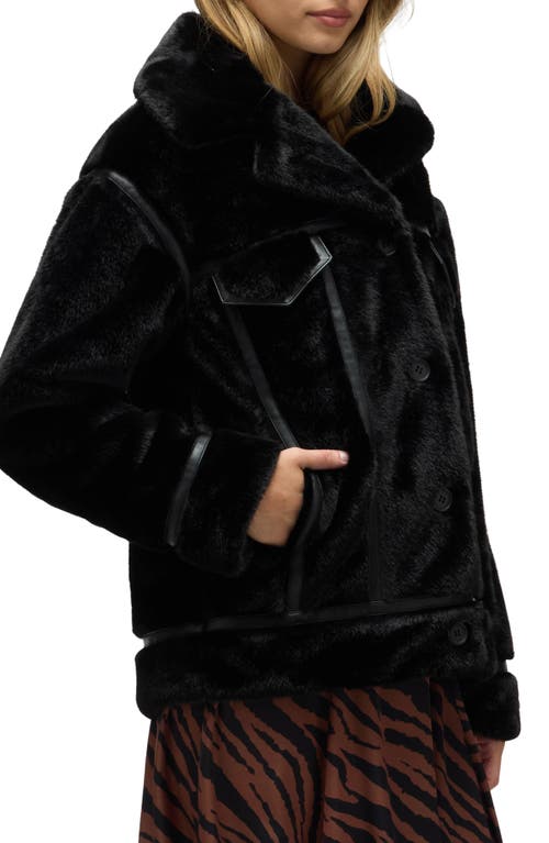 Nvlt Western Faux Fur Jacket In Black