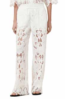 AllSaints Charli Embroidered Wide Leg Pants