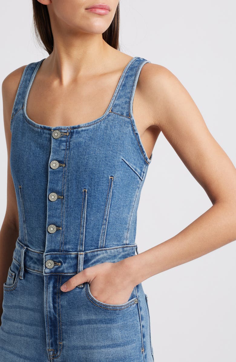 HIDDEN JEANS Wide Leg Denim Jumpsuit, Alternate, color, 