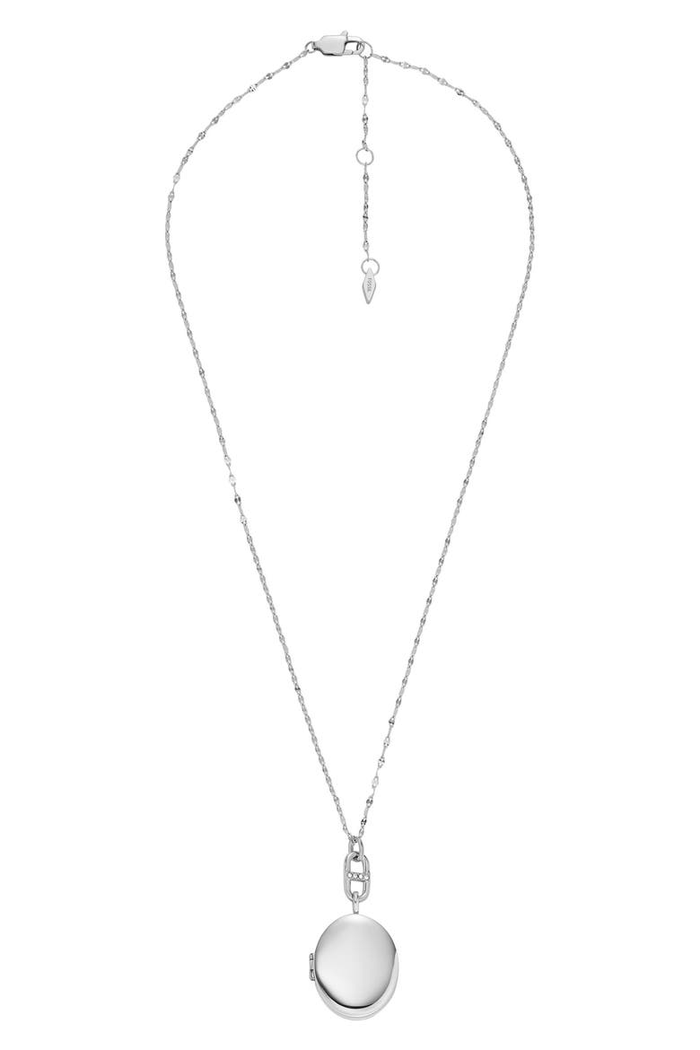Heritage Locket Pendant Necklace, Alternate, color, SILVER