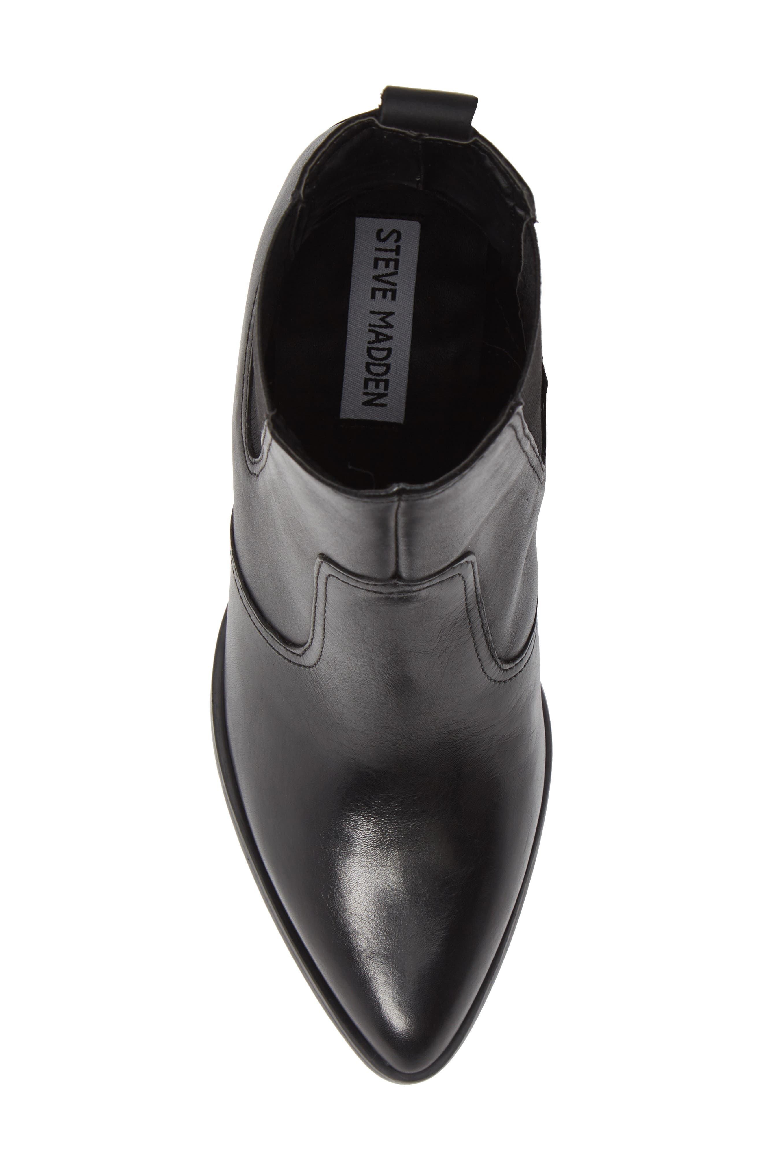 Patricia Genuine Calf Hair Chelsea Bootie, Alternate, color, BLACK LEATHER