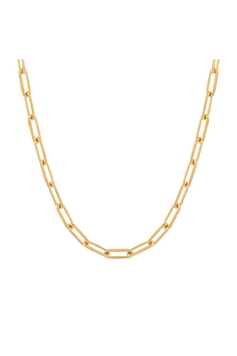 Large Paperclip Link Necklace, Main, color, Gold - 18 Inch