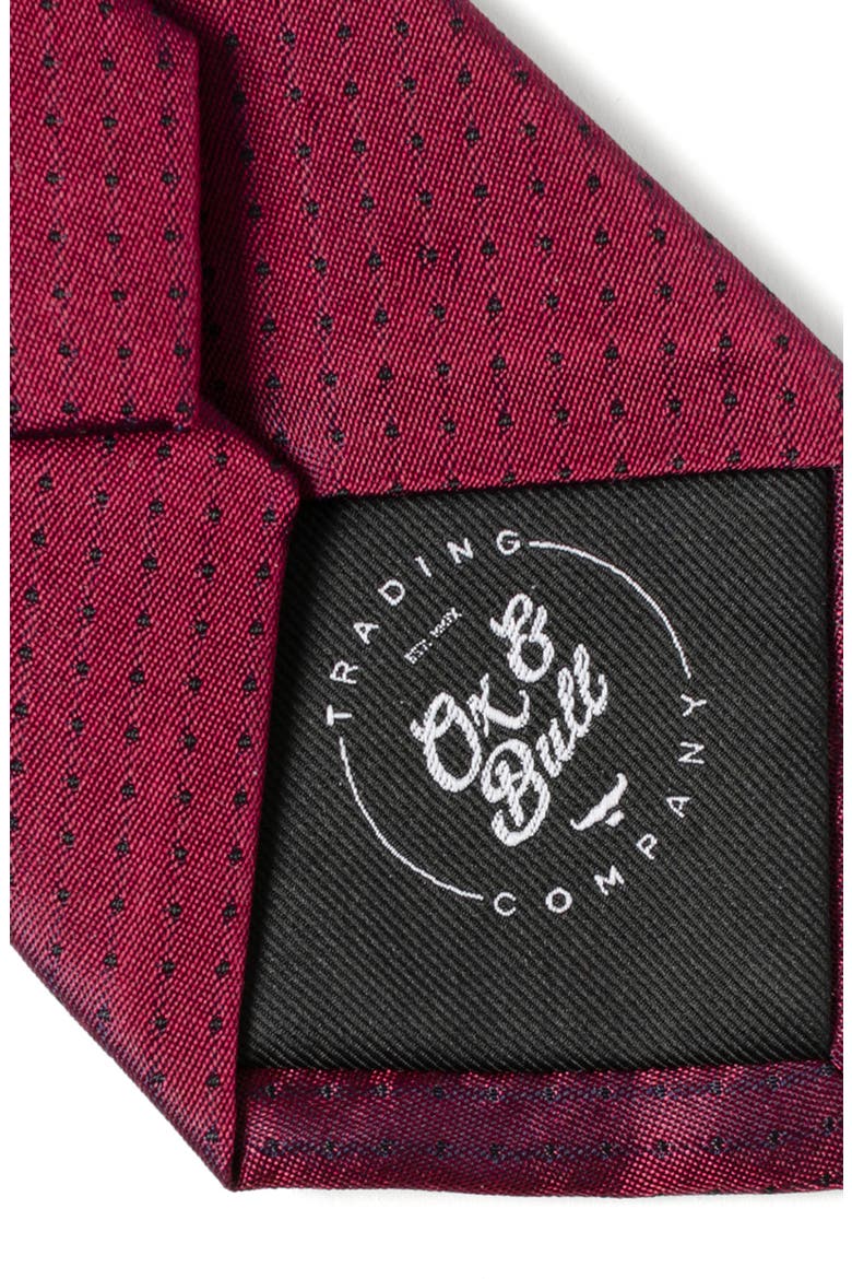 Neat Pin Dot Silk Tie, Alternate, color, RED