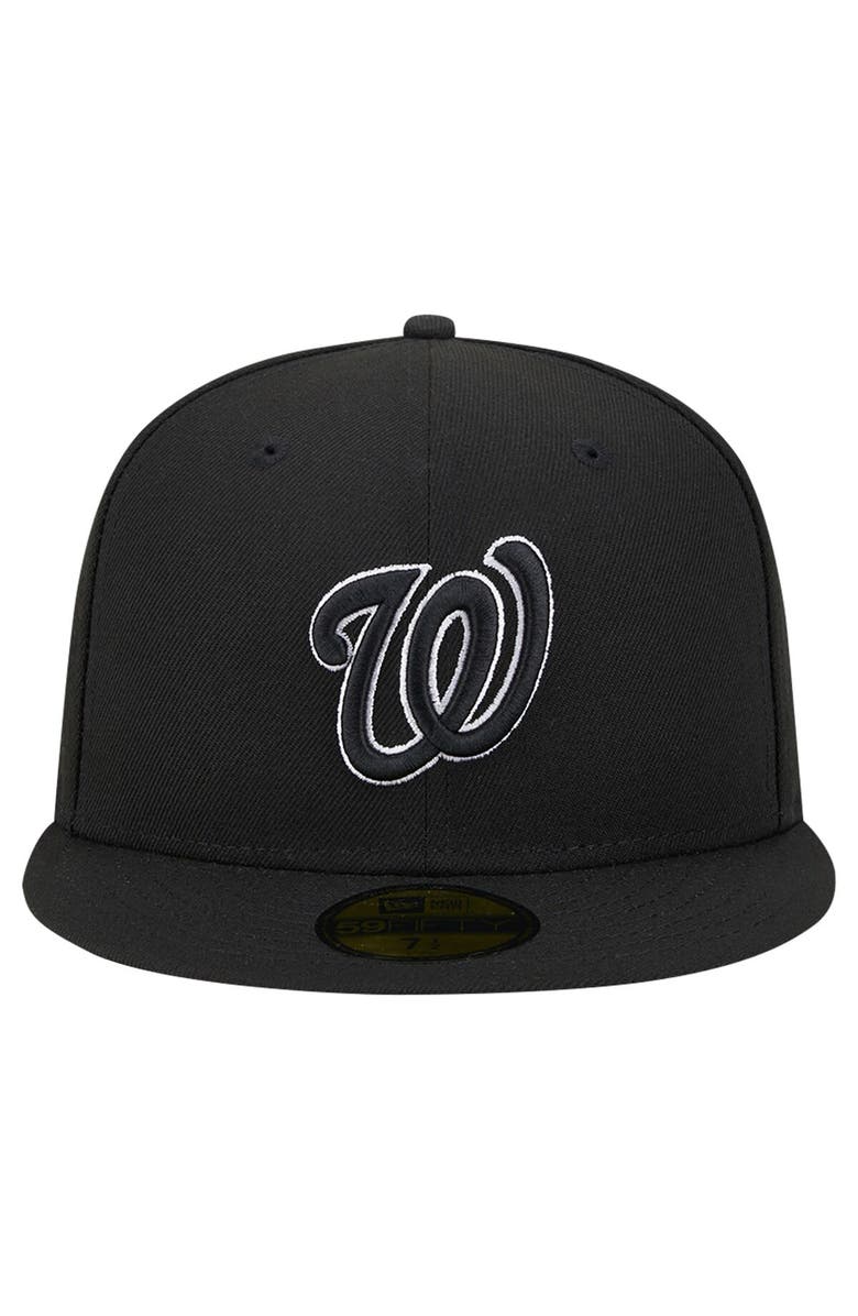 New Era Men's New Era Black Washington Nationals Logo 59FIFTY Fitted Hat, Alternate, color, 