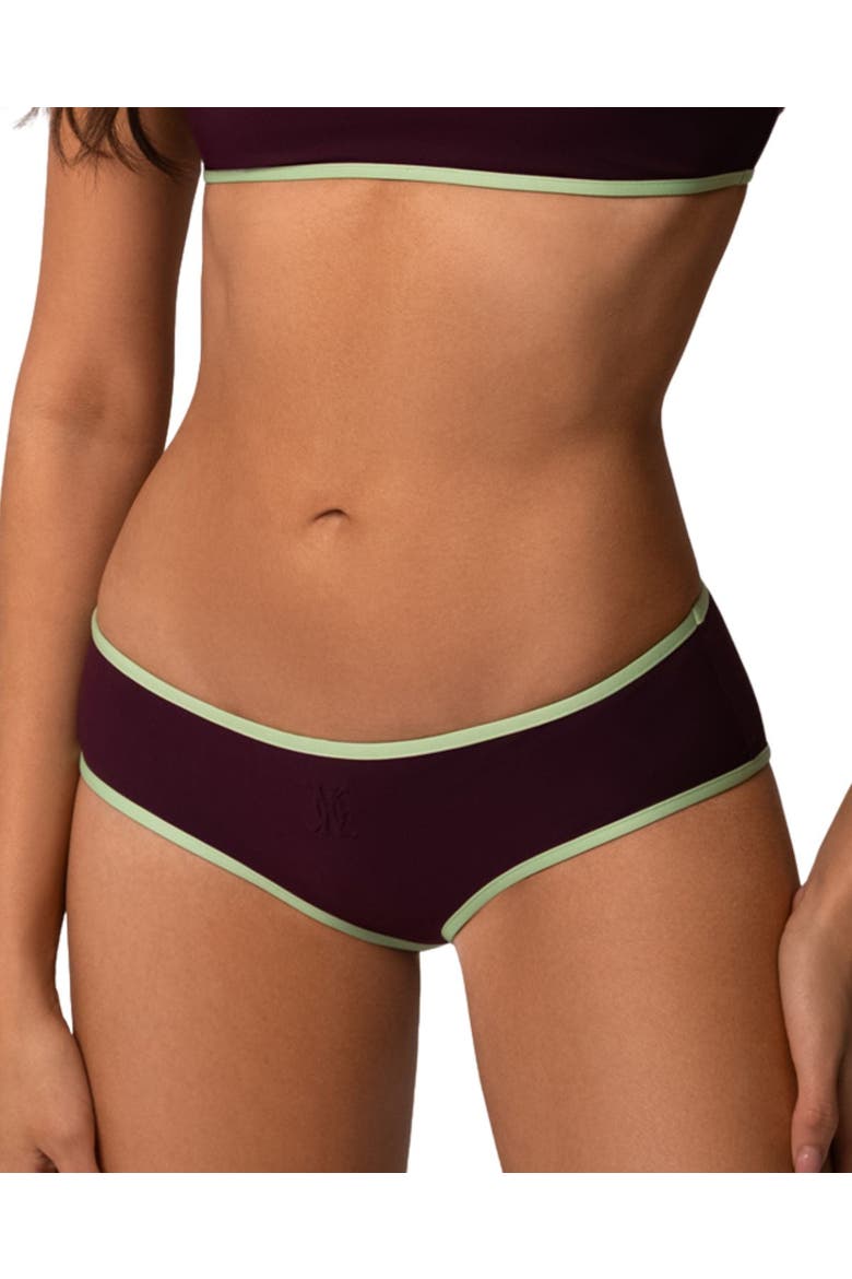 Contraste Hipster Bikini Bottom, Main, color, Pelouse/Plum