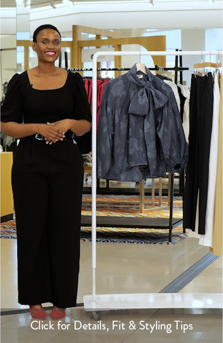 Rhett Floral Print Blouson Sleeve Shirt, sales video thumbnail