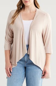24seven Comfort Apparel Open Front Cardigan