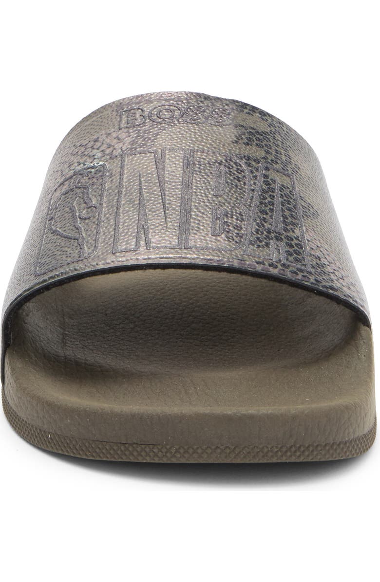 BOSS NBA Bay It Slide Sandal, Alternate, color, Open Green