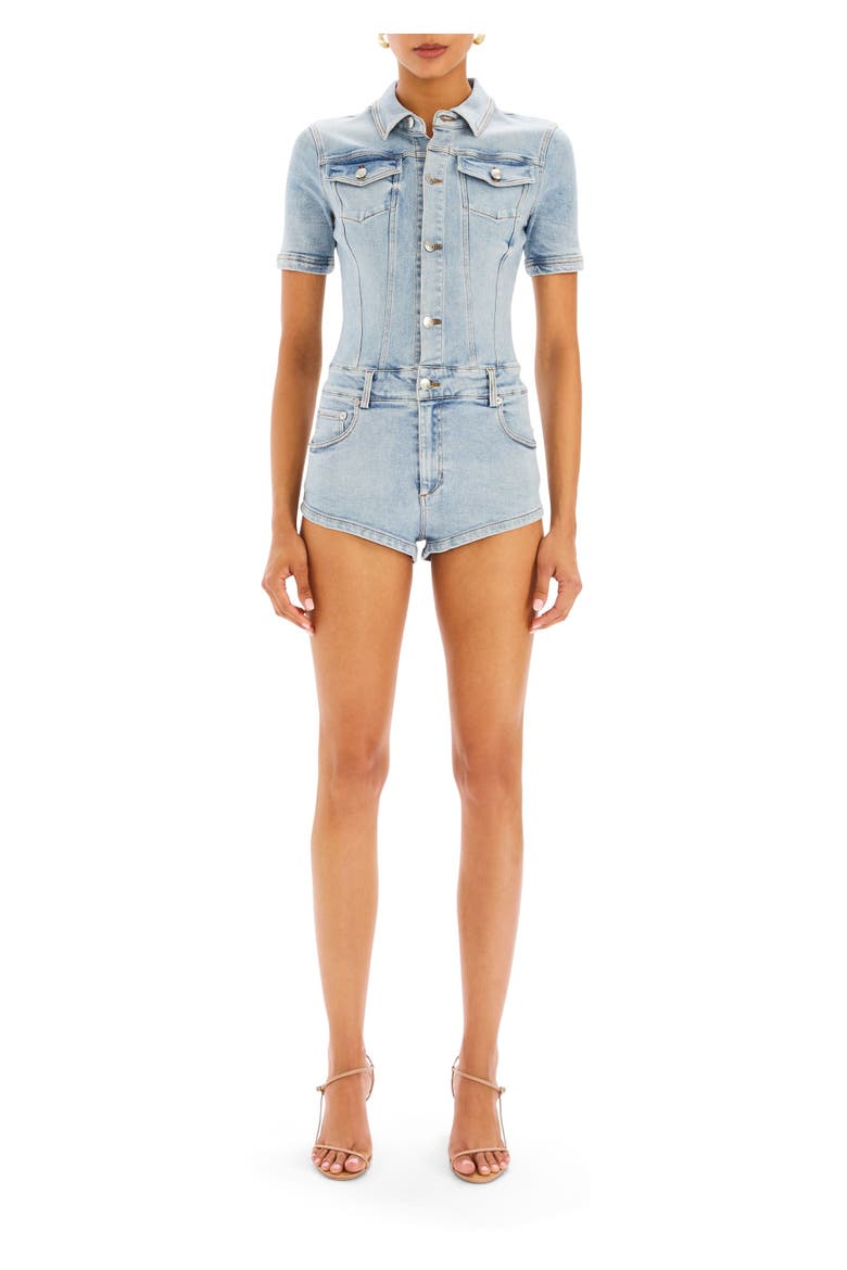 Judith Vintage Strech Romper, Main, color, Coastline
