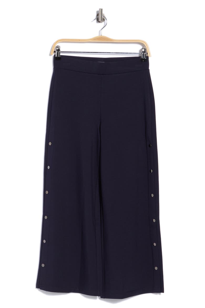 Side Snap Cropped Pants, Alternate, color, NAVY