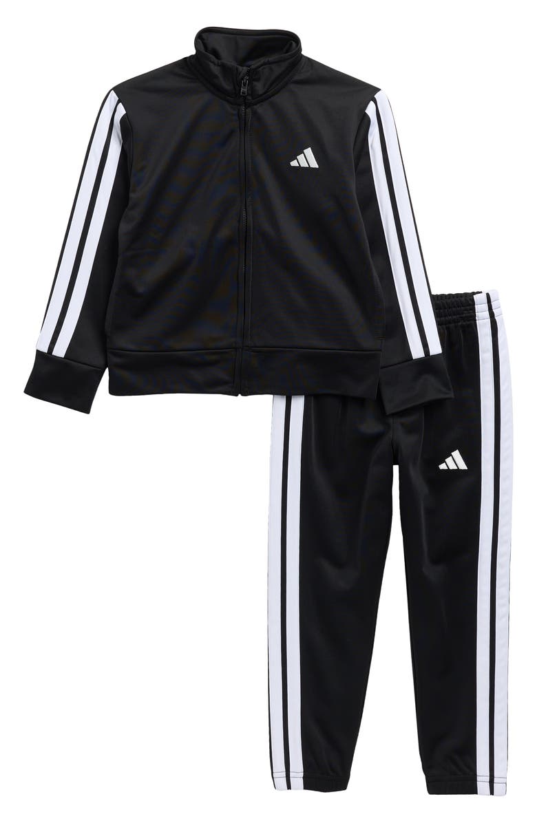 adidas Kids' 3-Stripe Tri-cot Track Suit, Main, color, Black