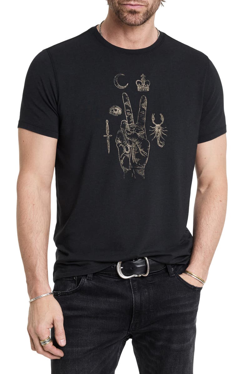 John Varvatos Elements Cotton Graphic T-Shirt, Main, color, 