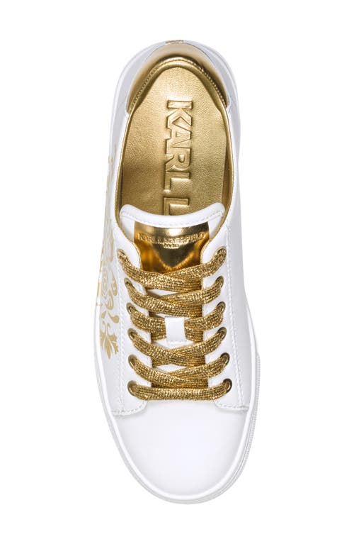Karl Lagerfeld Paris Cate Rococo Sneaker In White