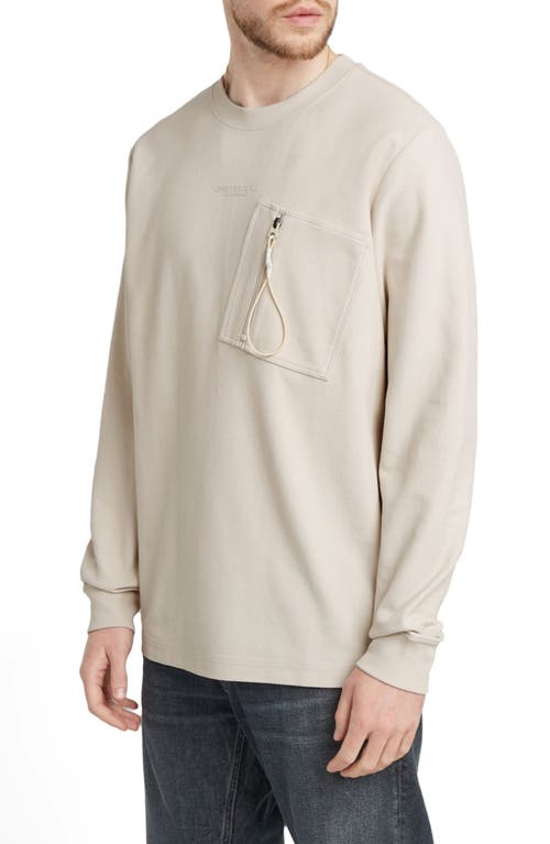 G-star Tweeter Long Sleeve Organic Cotton Pocket T-shirt In Whitebait