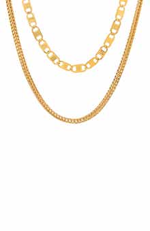 HMY JEWELRY Men's Layered Chain Necklace