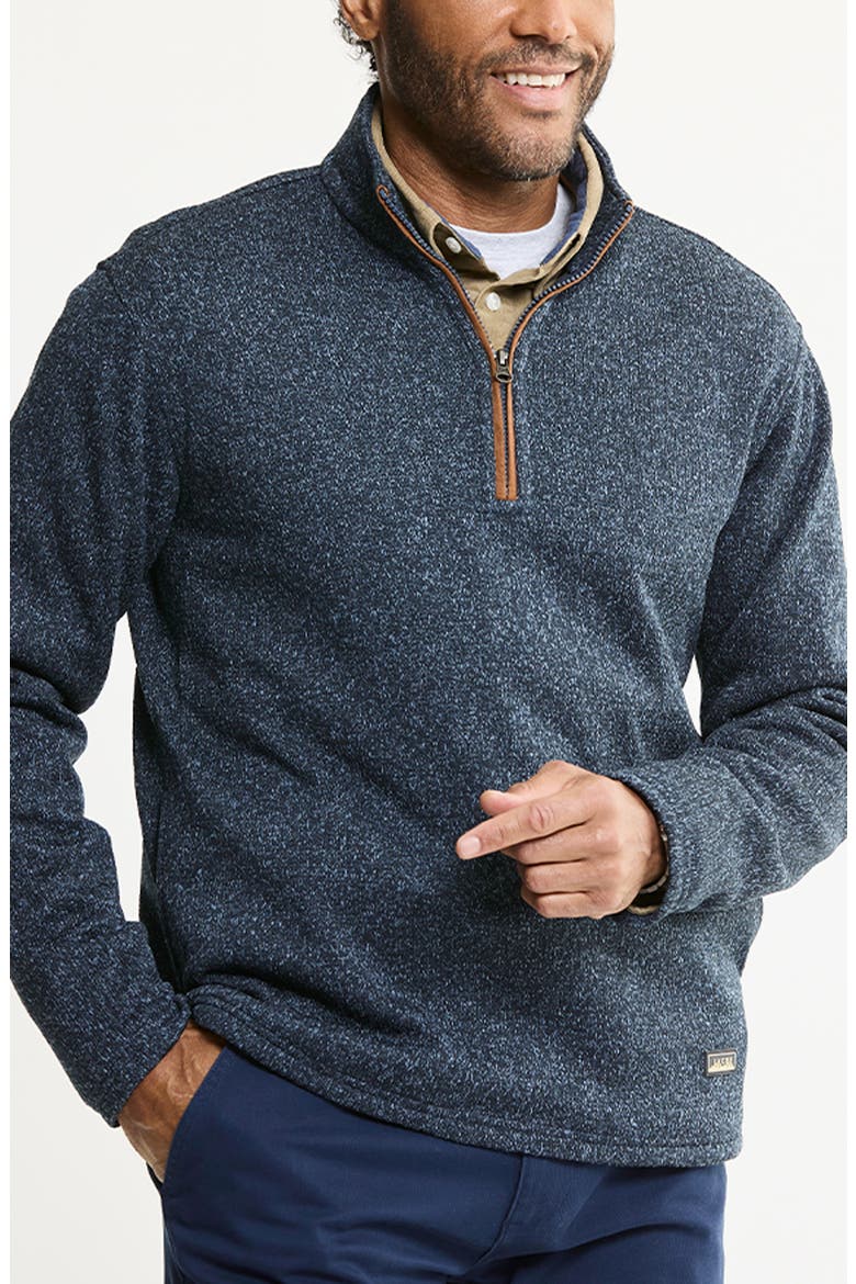 Fleece Quarter Zip Sweater, Main, color, BLUE FLEECE