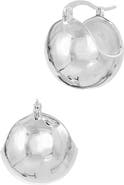 SAVVY CIE JEWELS Puffy Sphere Huggie Hoop Earrings