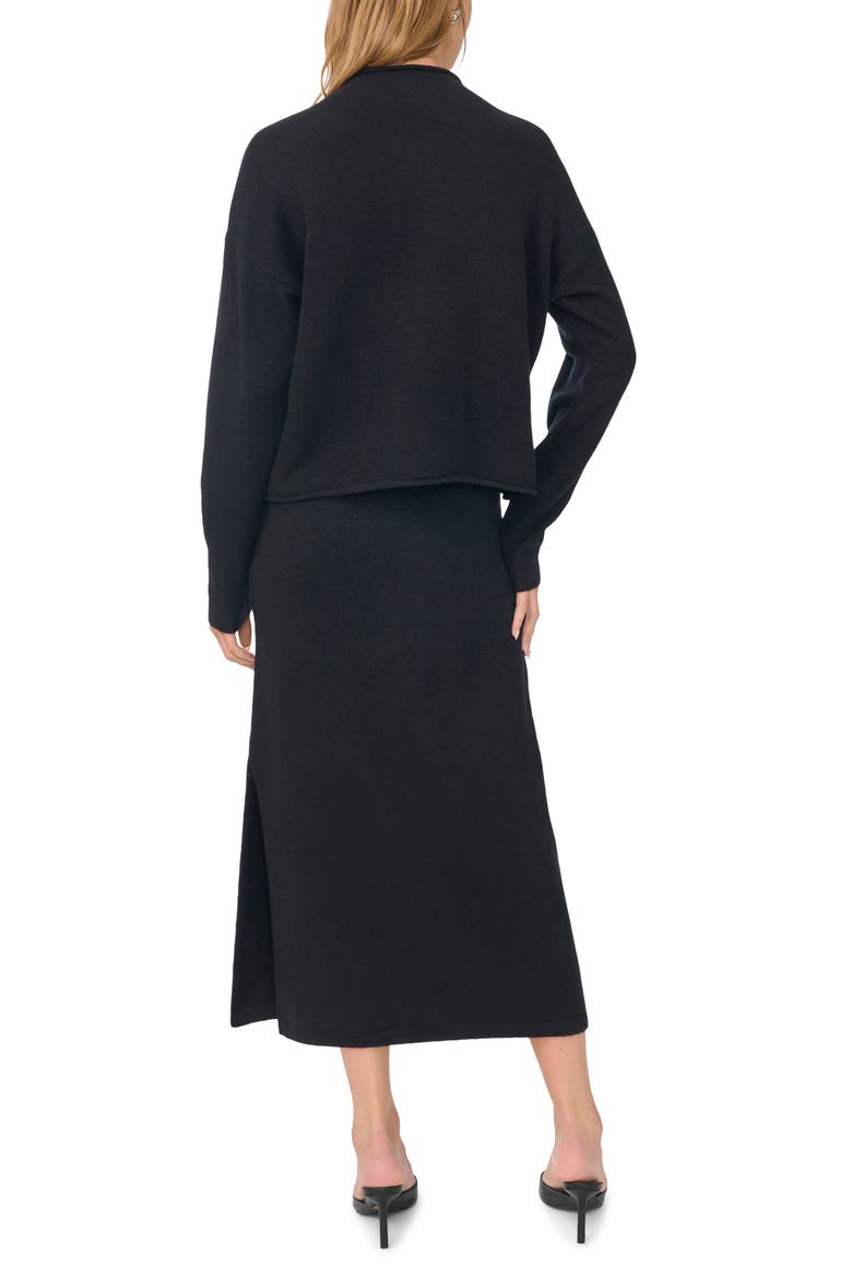 Loose Knit Crewneck Sweater, Alternate, color, RICH BLACK