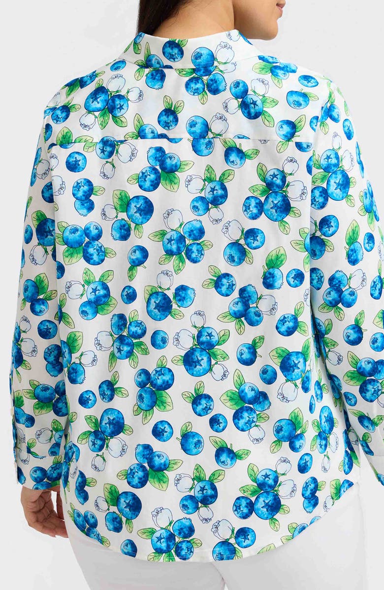 Foxcroft Hampton Print Non-Iron Button-Up Shirt, Alternate, color, 