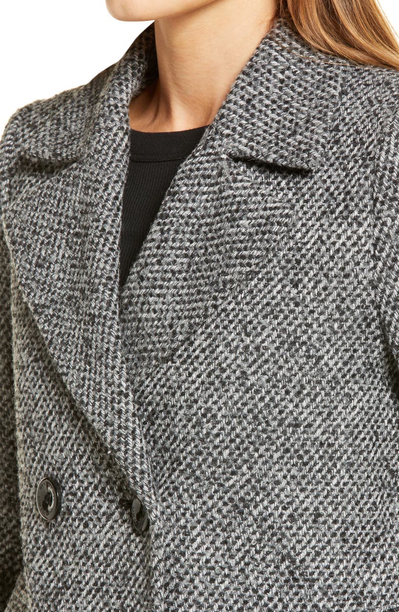 Sam Edelman Notch Collar Tweed Coat, Alternate, color,