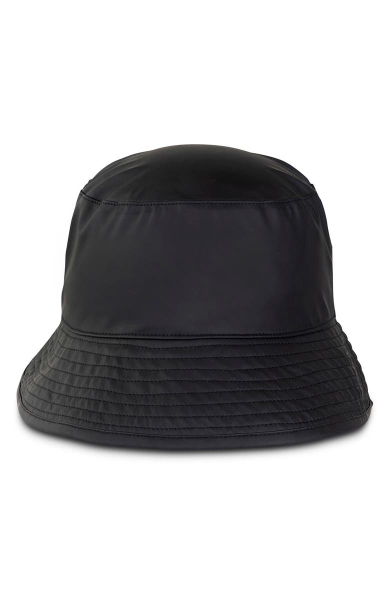 Hunter Rain Rubber Logo Bucket Hat, Alternate, color, 