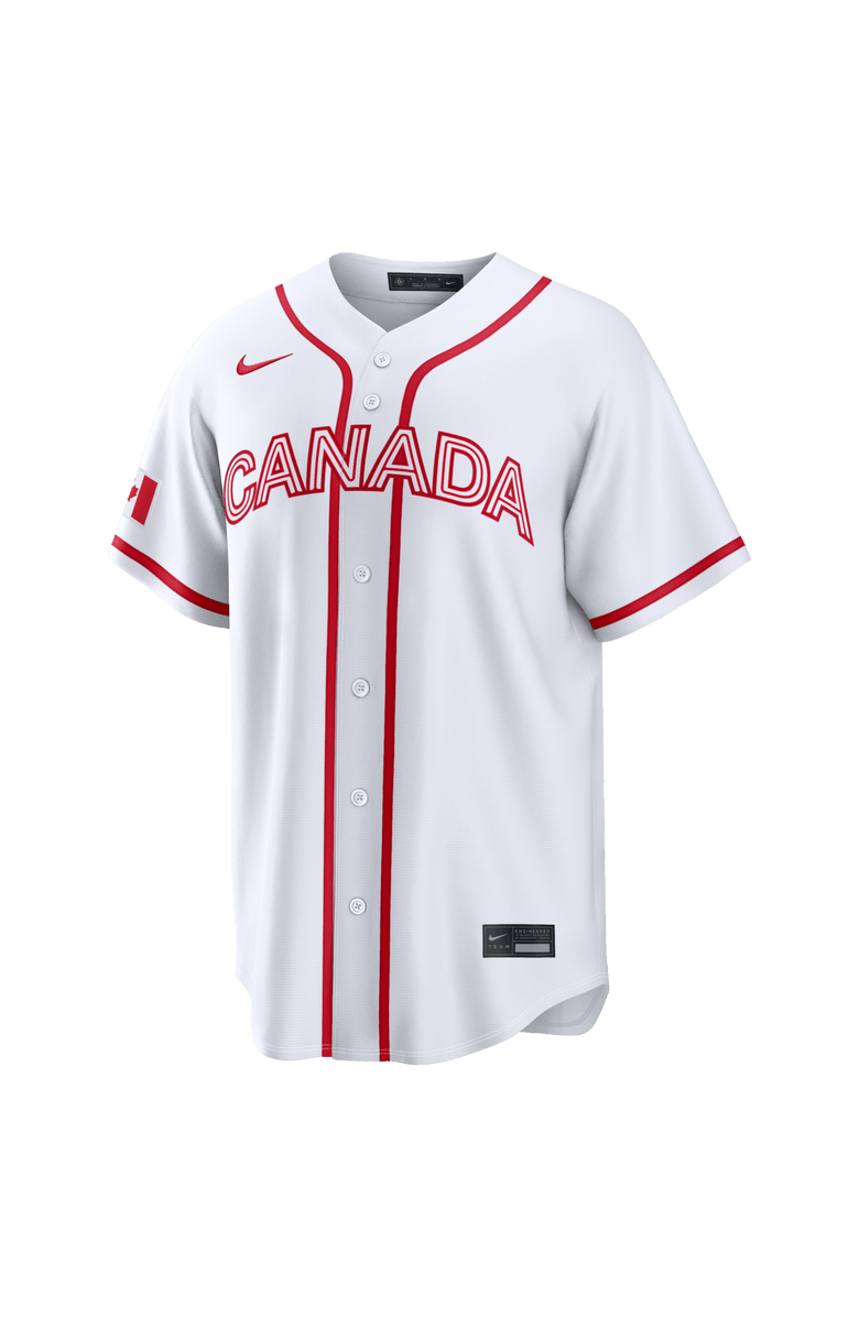 Nike Men's Nike Josh Naylor White Canada Baseball 2026 World Baseball Classic Home Stadium Jersey, Alternate, color, White