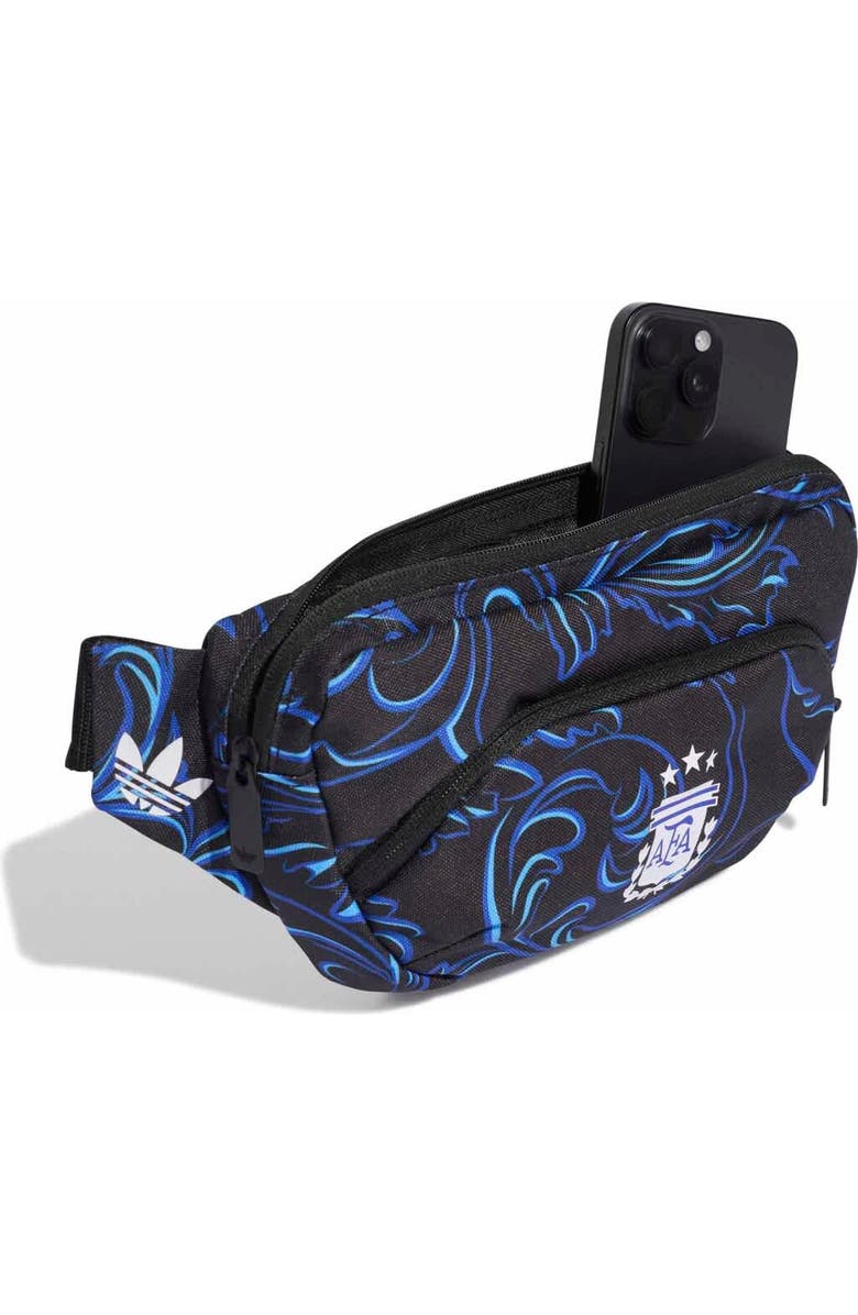 adidas Unisex adidas Black Argentina National Team Waist Bag, Alternate, color, Black